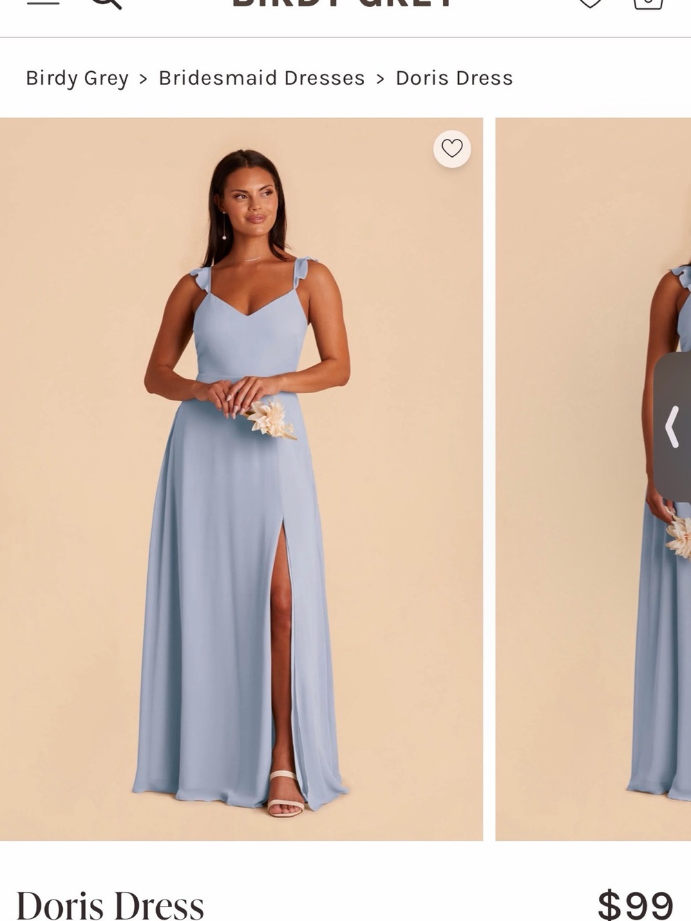 Azazie Maxi Dress in Dusty Blue